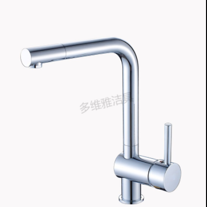 新款全铜冷热菜盆龙头旋转厨房水龙头冷热混水 黑色烤漆龙头图2