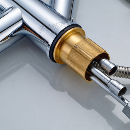 新款全铜喷枪抽拉洗菜盆龙头 多功能冷热立式厨房水龙头抽拉图3