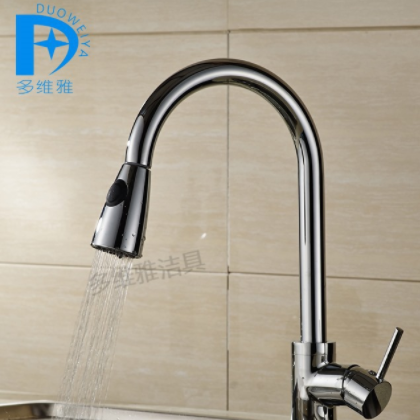 新款多功能旋转水槽混水龙头 全铜冷热菜盆龙头 抽拉厨房龙头