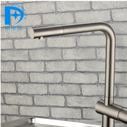 厂家供应 高档时尚嘴巴转动水龙头 拉丝全铜厨房水龙头图2