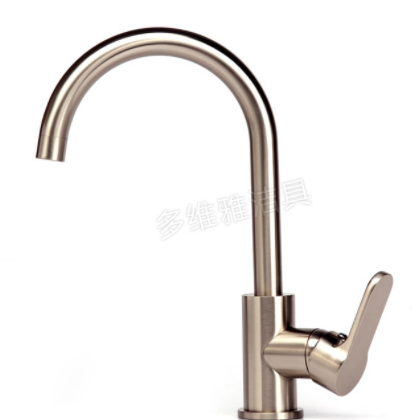 诚信厂家专业生产拉丝大弯厨房宽柄水龙头 8405-S 如实描述图3