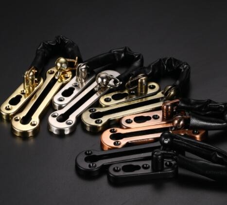 防盗链不锈钢黑色防贼宾馆插销条锁房门内反锁安全防盗扣酒店门栓图3