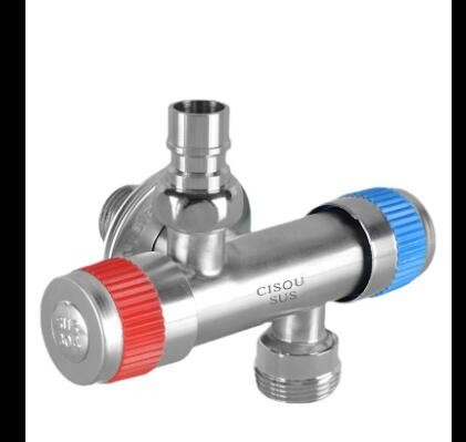 三角阀 304不锈钢三角阀 双控三角阀 洗衣机分水开关图2