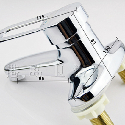 洗手盆水龙头 冷热双孔面盆水龙头 家用洗手间快开水龙头厂家批发图3