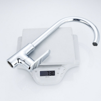 厨房洗菜盆水龙头 水槽旋转大弯管水龙头 菜盆冷热混水龙头铜材图2