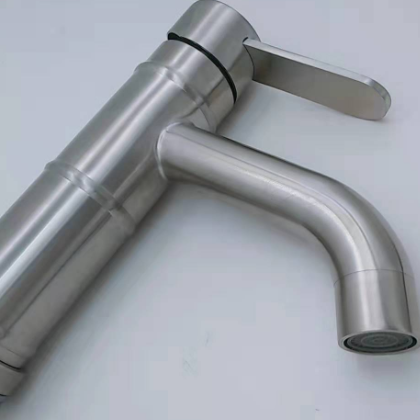 厂家直销304不锈钢面盆 水龙头单孔冷热混合水浴室洗手洗脸盆龙头图2