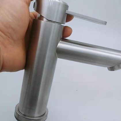 厂家直销304不锈钢面盆 水龙头单孔冷热混合水浴室洗手洗脸盆龙头图3