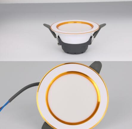 工厂批发三色筒灯 LED过道灰色黑色金色2.5寸5W开孔75 8灯具图2