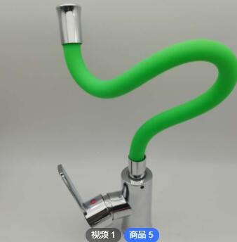 定制万向七彩管厨房台盆洗菜盆水槽混水阀冷热菜盆水龙头厂家批发图3