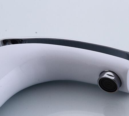 北欧风格款全铜冷热洗脸盆水龙头 浴室 白色水龙头浴室水龙头冷热图2