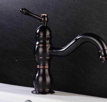 黑古转动台下盆龙头 欧式洗脸盆龙头 多功能冷热水龙头图3