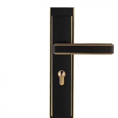 厂家批发静音室内门锁磁吸锁体全铜木门一体锁具简约咖啡色执手锁