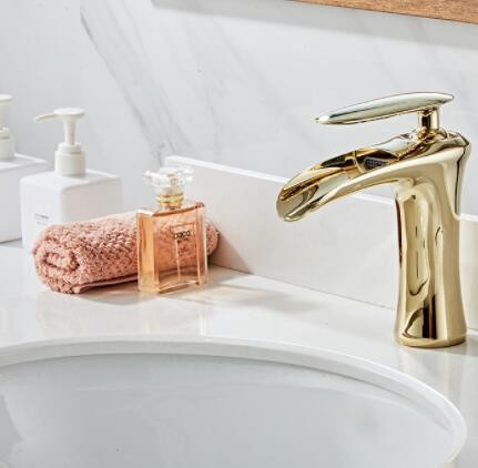 厂家批发欧式黑色瀑布水龙头冷热洗脸盆卫生间面盆洗手盆龙头批发图3