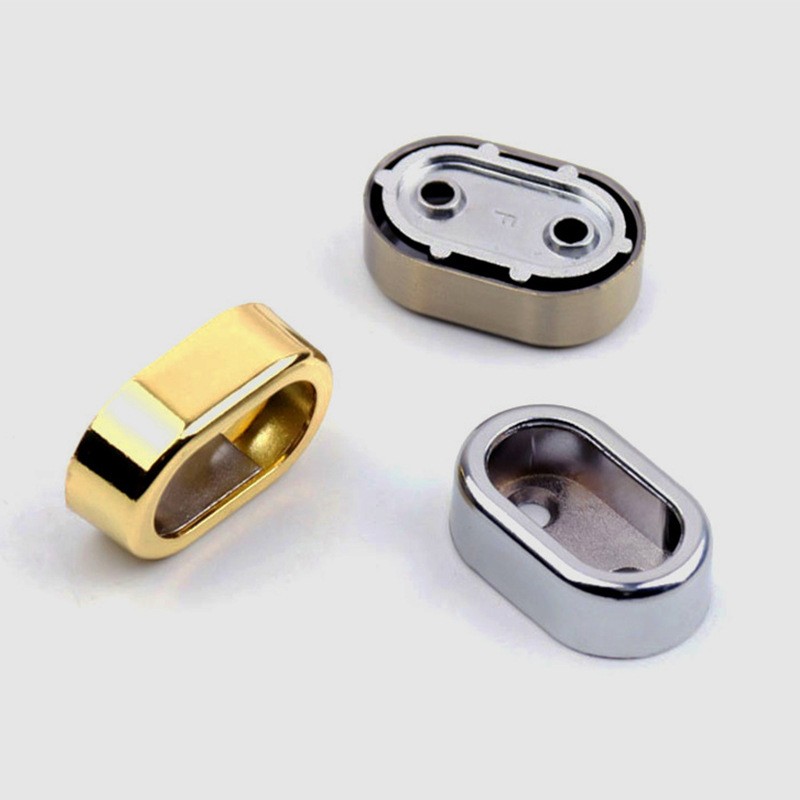 锌合金16组合衣托扁管衣管座椭圆形组合法兰座挂衣杆衣柜衣通底座图2