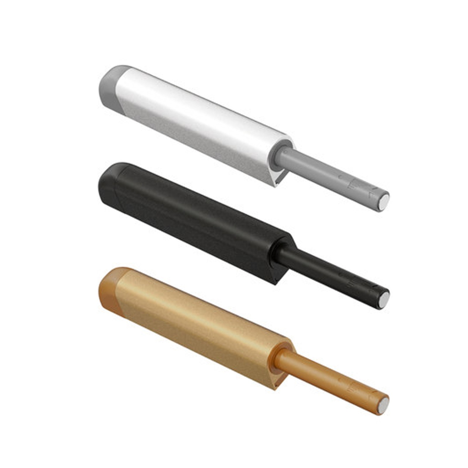 批发 铝合金柜门反弹器 双头不锈钢强磁消音衣柜橱柜免拉手按弹器