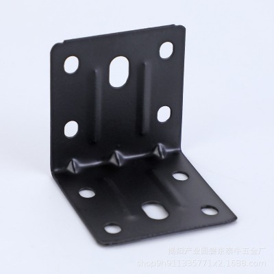 卫浴不锈钢黑白漆角码 橱柜浴室家具固定配件 90度直角角铁层板托