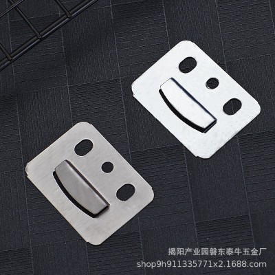 PVC板扣固定片 集成墙板卡件 平孔卡子通用五金配件不锈钢卡扣