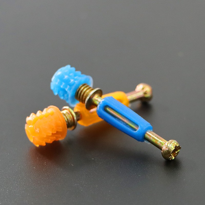 三合一狼牙快装杆 新型快牙连接件 板式柜体家具组合副件尼龙玻纤图2