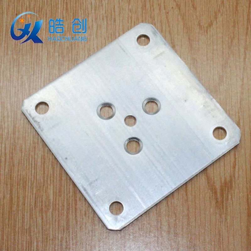 皓创厂家直供1.2mm厚7X7三孔铁片方片柜茶机脚连接件家具沙发配件图3