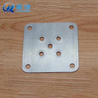 皓创厂家直供1.2mm厚7X7cm方铁片沙发木脚连接件固定家具五金配件