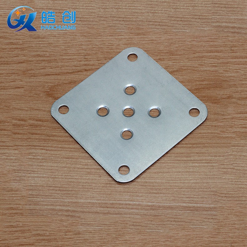 皓创厂家直供1.2mm厚7X7cm方铁片沙发木脚连接件固定家具五金配件图3