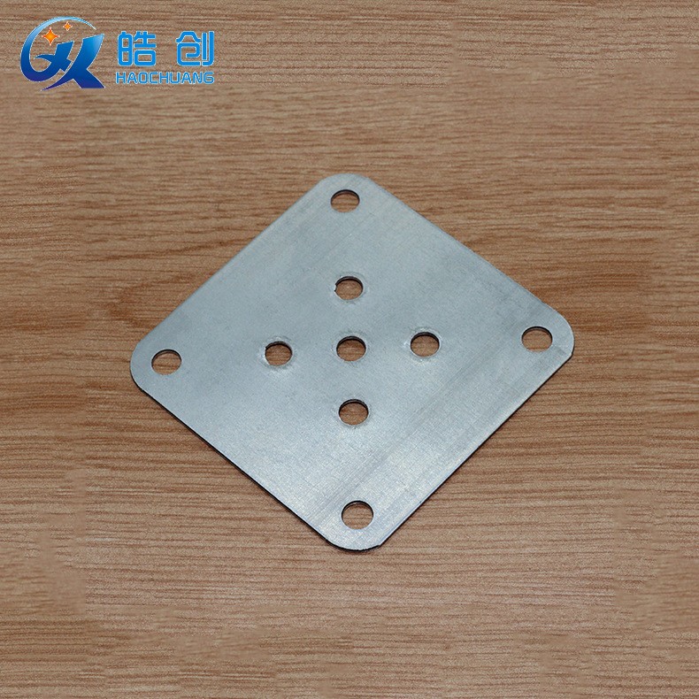 皓创厂家直供1.2mm厚7X7cm方铁片沙发木脚连接件固定家具五金配件图2