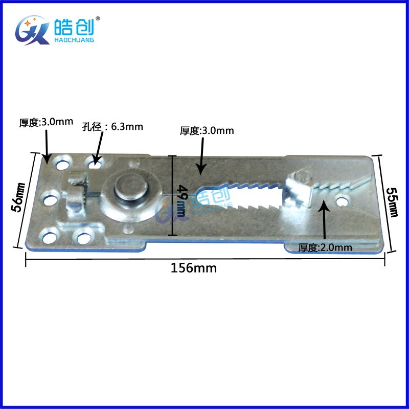 直销加长鳄鱼嘴铰链二合一组合沙发拆装床插扣插件家具固定连接件图3