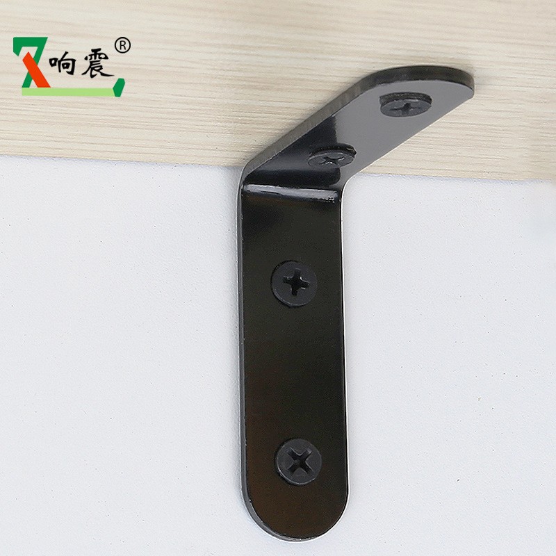 加厚90度角铁固定件l型黑色角码冲孔直角三角固定T长条连接件图3