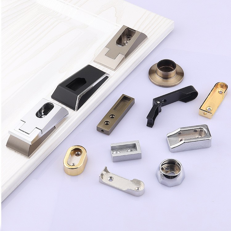 DCJ 衣柜挂衣杆托锌合金组合衣托挂杆索菲方形座子堵头衣橱法兰座图2