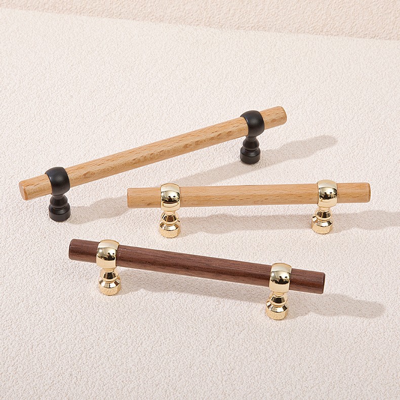 外贸亚克力黄铜拉手透明水晶抽屉橱柜衣柜门把手家具五金单孔拉手图3