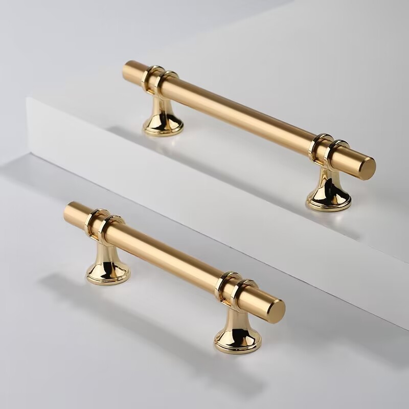 现代简约铝合金门把手美式黑色鞋柜衣柜橱柜加长柜门拉手家具五金图3