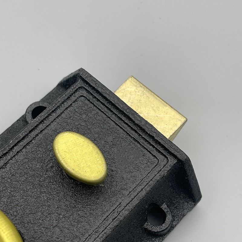 双保险锁牛头锁老式房门锁防盗锁木门锁室内门锁通用型弹子门锁图3
