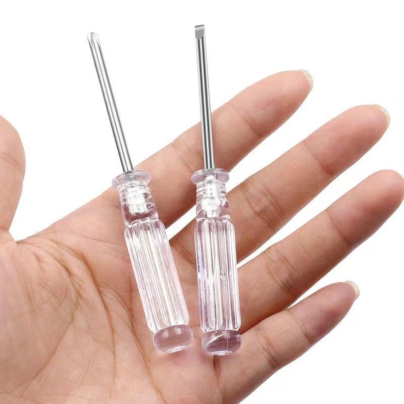 迷你水晶透明3.0十字一字螺丝刀多功能玩具家电配送小螺 丝批起子图3