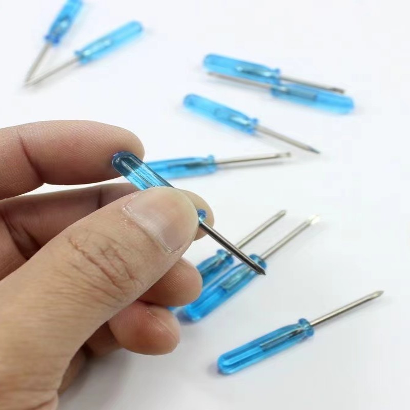 45长2mm十字一字螺丝刀 1.6mm蓝色透明水晶螺丝刀3.0迷你螺丝批图3