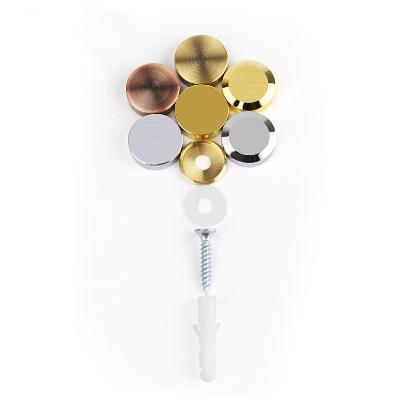 厂家纯铜镜钉广告招牌螺丝钉装饰盖帽加厚玻璃装饰钉平面镜钉批发图3