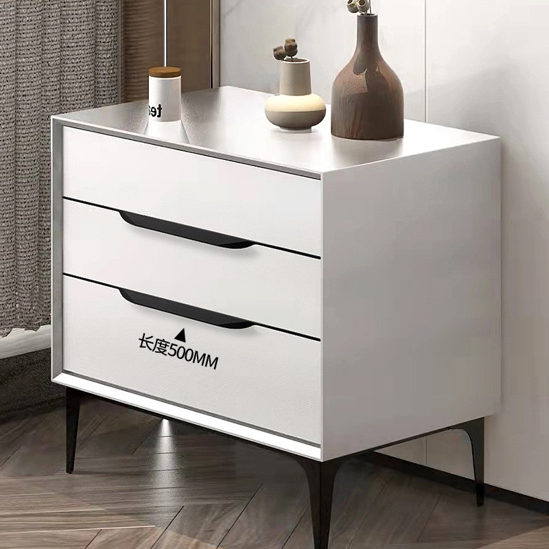 免开槽隐形拇指拉手嵌入式衣柜把手黑色简约加长柜门长条拉手批发图3