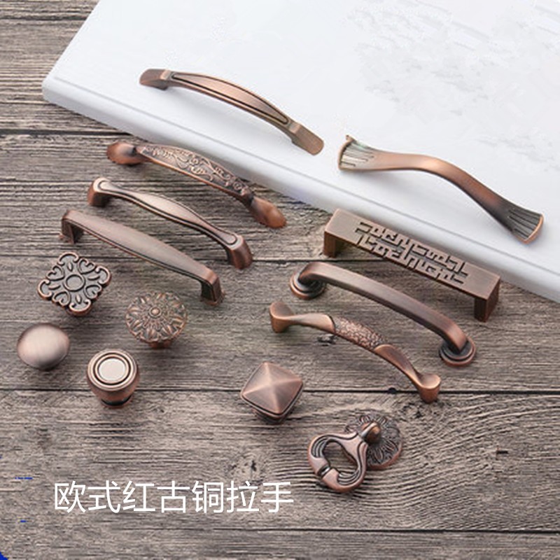 中式衣柜门拉手 欧式红古铜单孔橱柜子鞋柜酒柜书柜抽屉把手 批发图3
