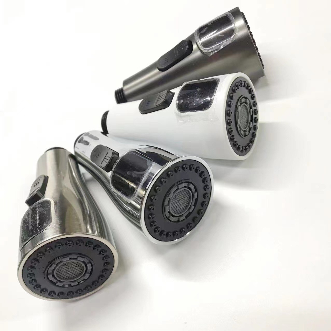 外贸抽拉式水龙头专用数显喷头厨房水槽洗菜花洒喷头小蛮腰出水形图3