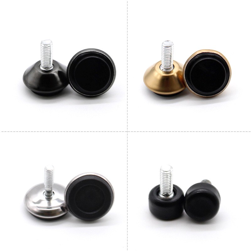 M6金色不锈钢摆动调节脚办公家具万向活动可调脚螺丝防潮调整脚图2