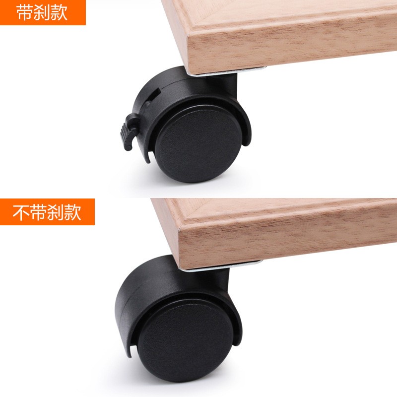 1.5寸平板脚轮直角丝牙花架用家具塑料万向轮办公活动柜子轱辘轮图3