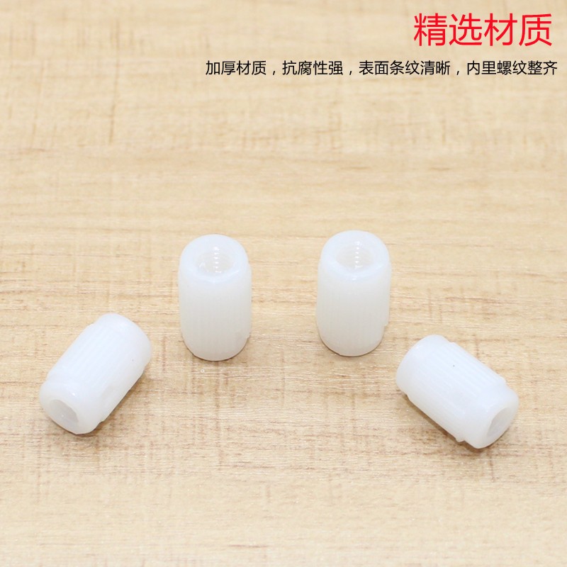 三合一双向直通连接件 通孔胶粒双通预埋双头塑料连接螺母 预埋件图2