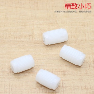 三合一双向直通连接件 通孔胶粒双通预埋双头塑料连接螺母 预埋件