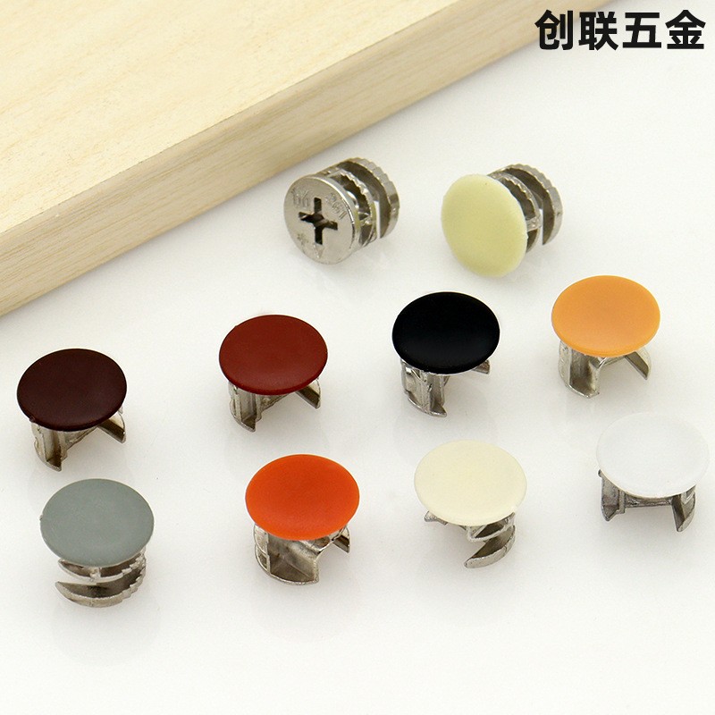 批发三合一锁扣装饰盖15厘偏心轮盖家具橱柜十字装饰遮丑 盖螺丝帽图2