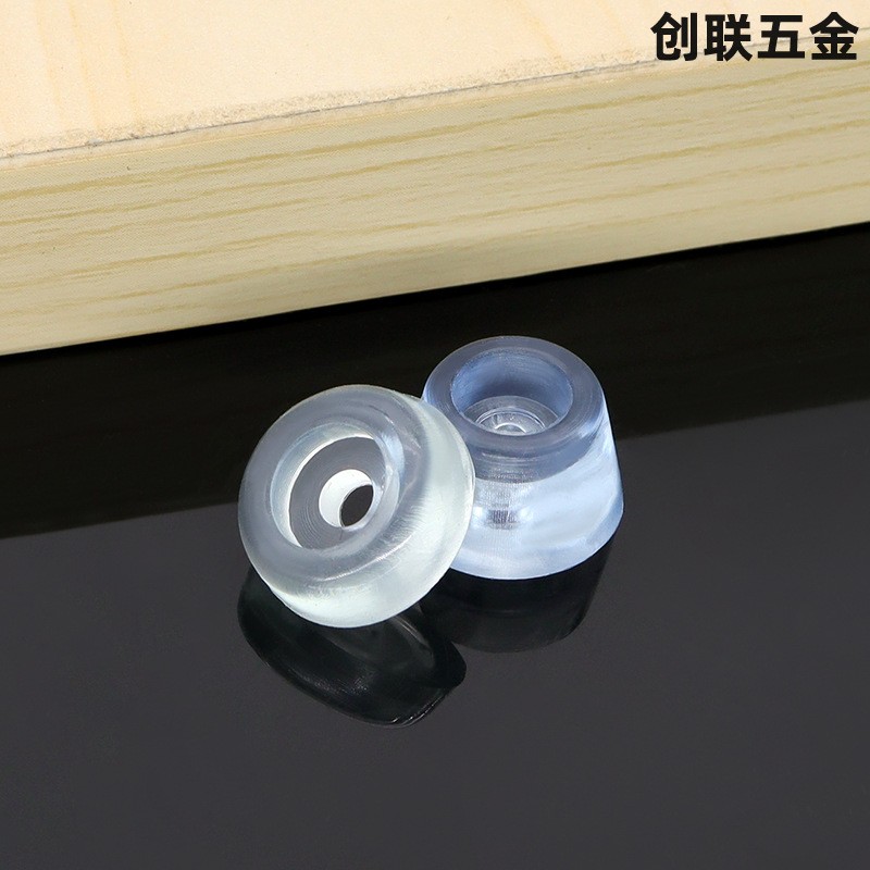 厂家批发 PVC塑料黑色/透明脚垫家具防滑脚垫 桌椅防滑防潮脚钉图3