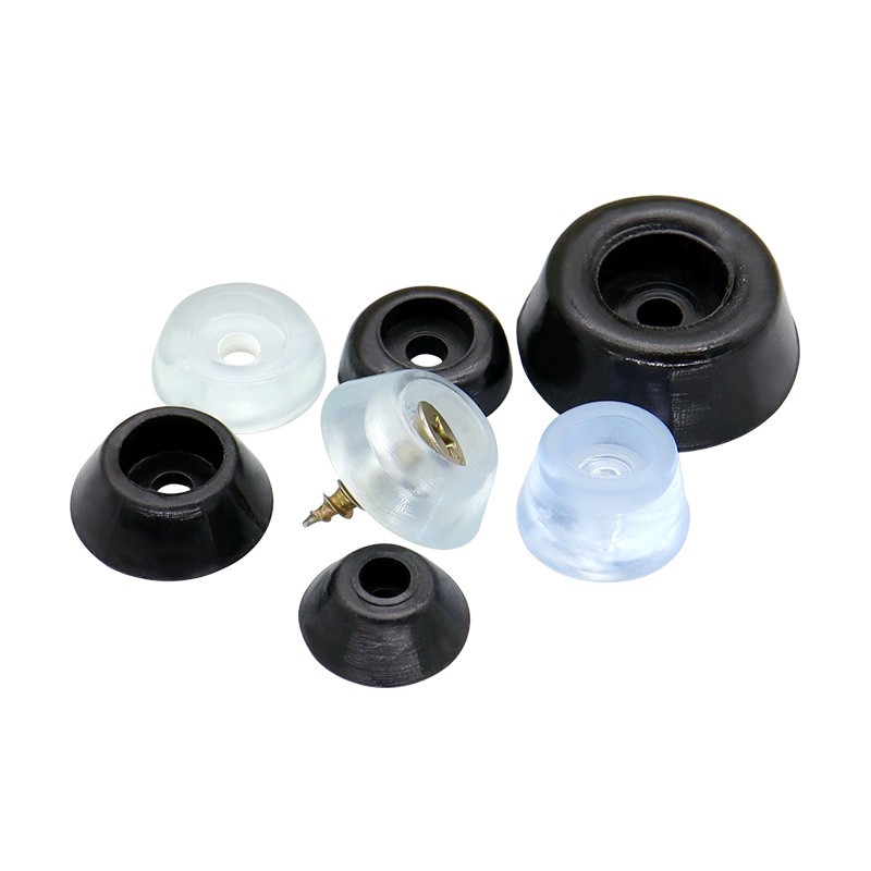 厂家批发 PVC塑料黑色/透明脚垫家具防滑脚垫 桌椅防滑防潮脚钉图2