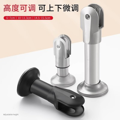 公共卫生间隔断五金配件厕所隔板支撑脚腿隔断不锈钢支架脚夹板脚