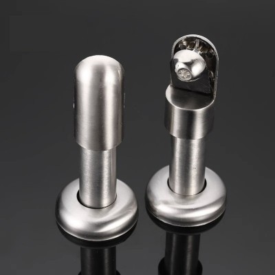 公共厕所卫生间隔断五金配件不锈钢支撑脚指示锁合页拉手隔断套装