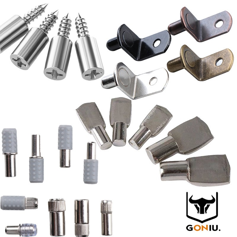 衣柜橱柜展示柜隔板固定件 5厘乒乓层板托 乒乓一字板托钉 铁板托图3