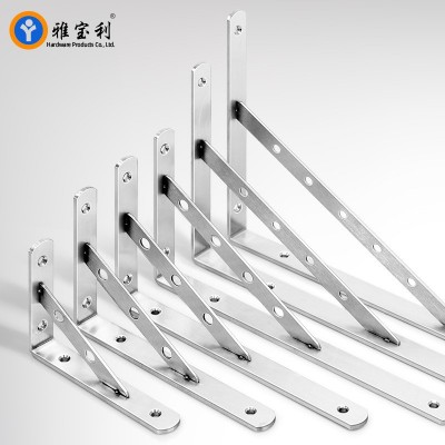 免打孔不锈钢三角支架隔板层板固定托架置物架支撑角码三角架批发