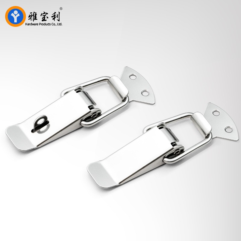 扁嘴弹簧鸭嘴扣皮箱包防盗箱不锈钢金属锁扣工具箱弹簧搭扣锁卡扣图2